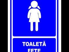 Semn de toaleta pentru fete